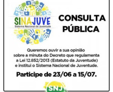 Governo realiza consulta sobre o Sistema Nacional de Juventude